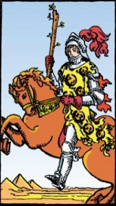 Carta del tarot: Caballero De Bastos