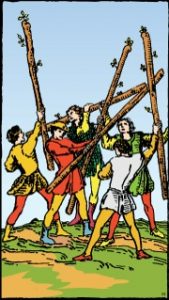 Carta del tarot: Cinco De Bastos