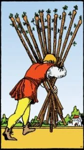 Carta del tarot: Diez De Bastos