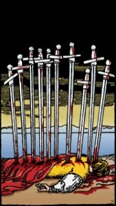 Carta del tarot: Diez De Espadas