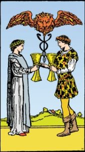 Carta del tarot: Dos De Copas