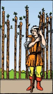 Carta del tarot: Nueve De Bastos