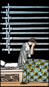 Carta del tarot: Nueve De Espadas