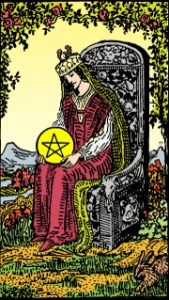 Carta del tarot: Reina De Oros