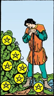 Significado de la carta Siete de Oros en el tarot