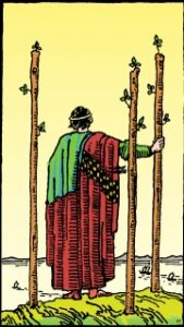 Carta del tarot: Tres De Bastos