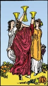 Carta del tarot: Tres De Copas