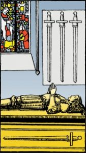 Carta del tarot: Tres De Espadas