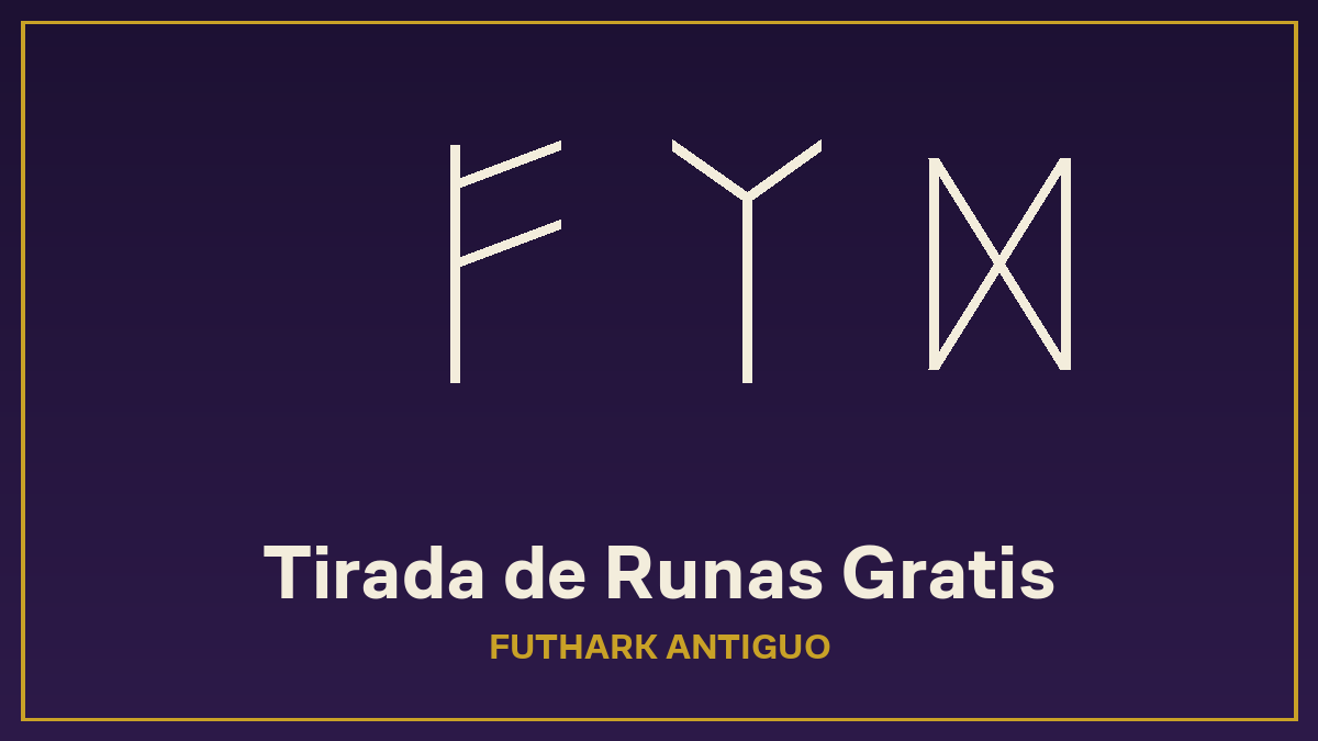 Tirada de runas gratis del Futhark antiguo