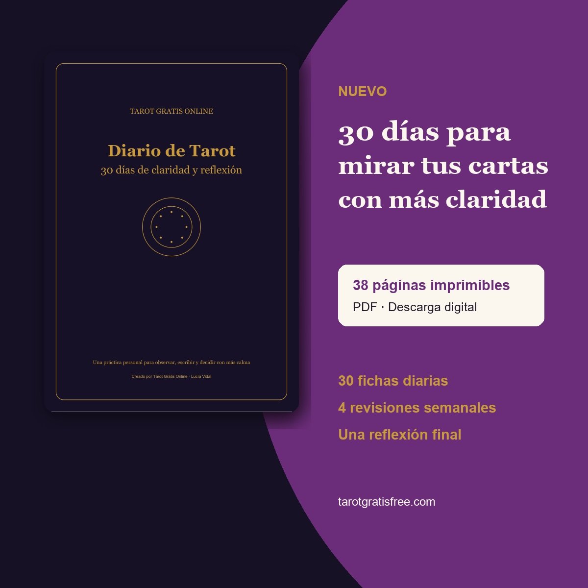 Portada del Diario de Tarot de 30 días en PDF